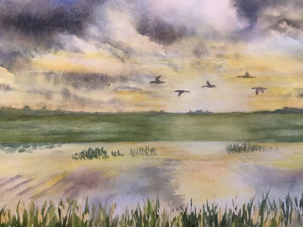 'Sunrise' by Wendy Watson, Sherburn & villages u3a