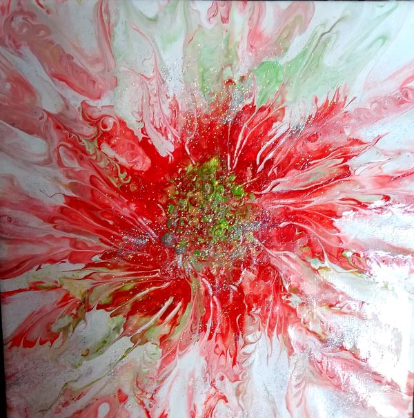 'Poinsettias' by Marian Lewis, Herts u3a