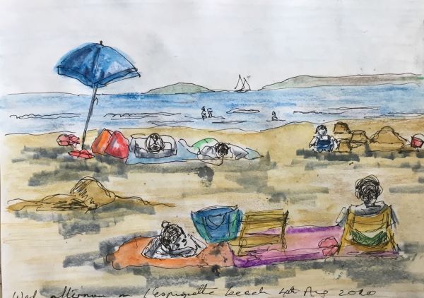 'French beach' by Yvonne Paddy, Lymington u3a