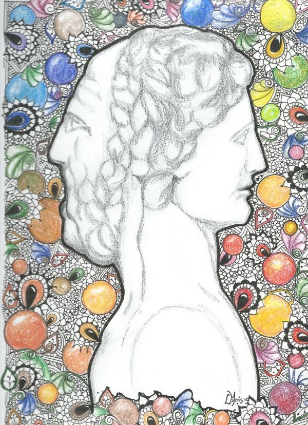 'Janus' by Lyn Morris, Buxton u3a.