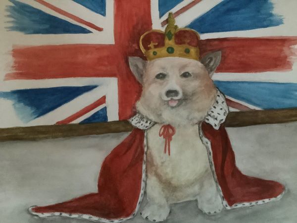 'Royal Corgi' by Susan Shaw, Hawkwell Village u3a