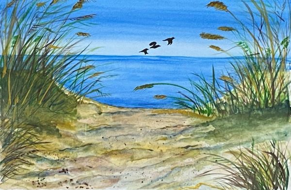 'First view of the sea' by Tania Le Marinel of Washington Village u3a