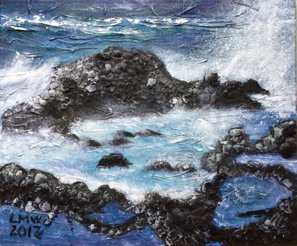 'Lanzarote sea' by Lesley Wiltshire of Gloucester u3a