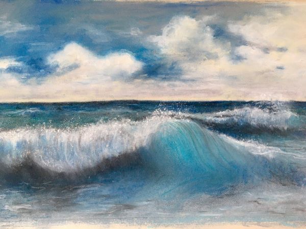 ‘Crashing Waves’ by Marie Evans of Epsom and Ewell u3a