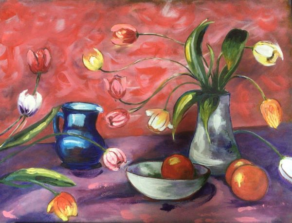 'Peploe’s Tulips' by Liz Octigan, Stone u3a