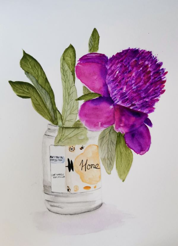 'Peonies' by Jo Harrison, Sutton Coldfield u3a