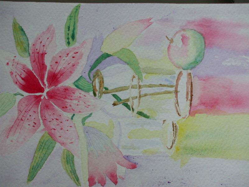 'Lilies' by Janice Jowett, Long Eaton & District u3a