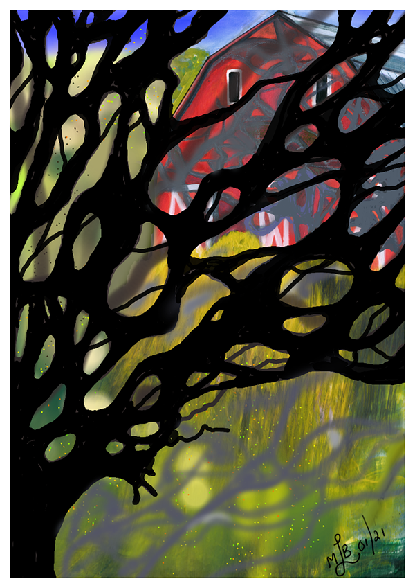 'Tree Shadows' by Liisa	Brown of Hartley, Wintney & District u3a