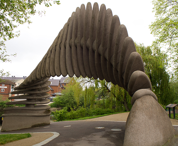 'Quantum Leap Sculpture' by Mark	Nicholls of Shrewsbury U3A