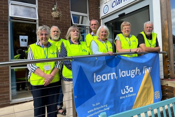 Visitors queue to join Ilkley u3a at impressive open day