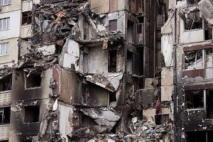 derelict building by bombing