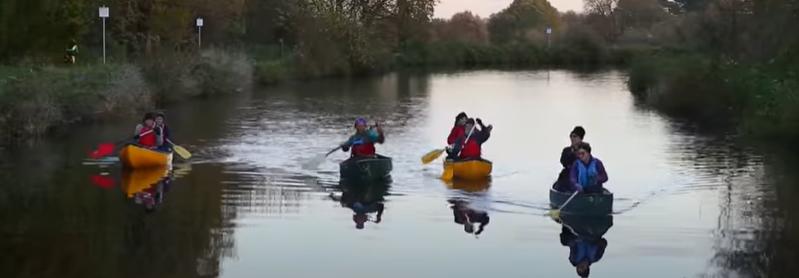u3a members kayaking - still from new promotional film